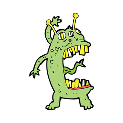 cartoon crazy monster