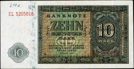 Historische Banknote, 1948, Zehn Deutsche Mark, Deutschland