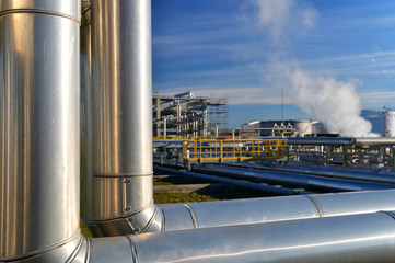 Erdgasleitung in einer Raffinerie - Chemiefabrik