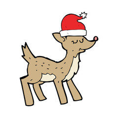 cartoon cute christmas reindeer
