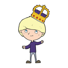 cartoon person wearing crown