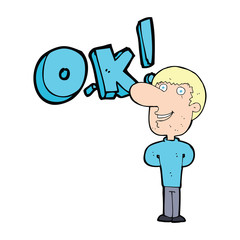 cartoon man saying OK