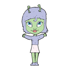 cartoon alien girl