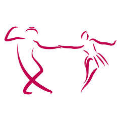Dancing couple logo.
