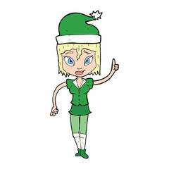 santa's helper cartoon