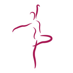 Sketched dancing woman.