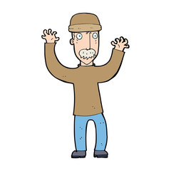 cartoon man wearing winter hat