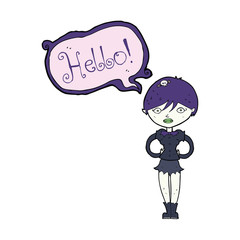 cartoon vampire saying hello