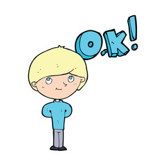 cartoon man thinking OK