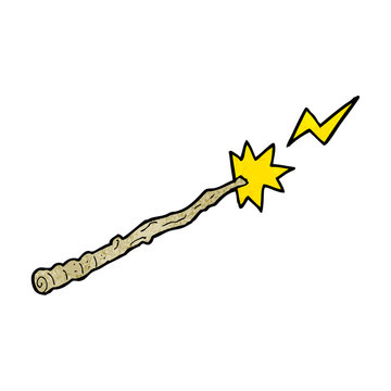 cartoon magic wand