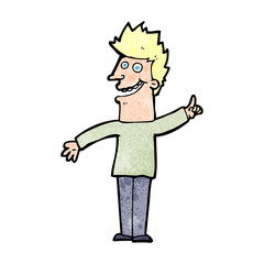 cartoon happy man