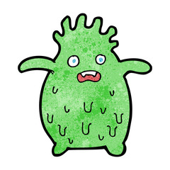 cartoon funny slime monster