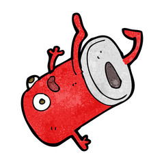 cartoon old drinks can