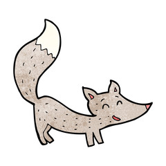 cartoon little wolf