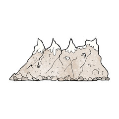 cartoon mountain range