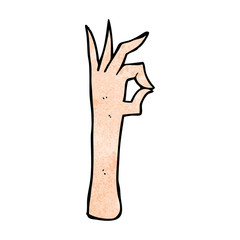 cartoon okay hand gesture
