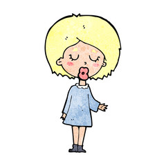 cartoon woman explaining her point