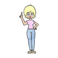 cartoon woman explaining her point