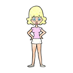 cartoon surprised woman