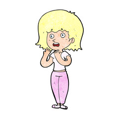 cartoon shocked woman