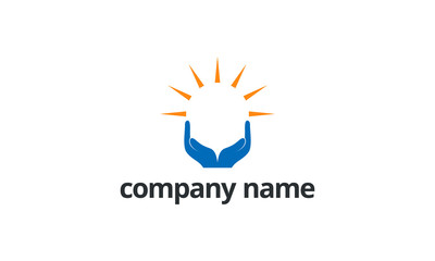 hand prayer logo design concept