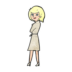 cartoon woman in trench coat