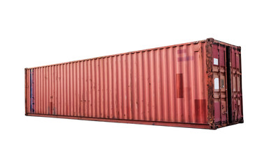 shipping container isolated on white