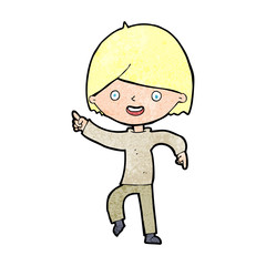 cartoon man pointing