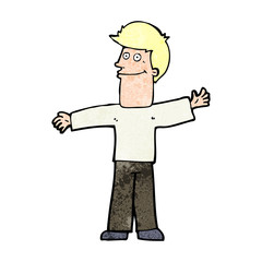 cartoon happy man