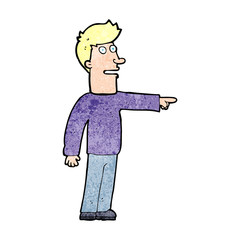 cartoon man pointing