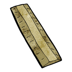 cartoon wooden ruler