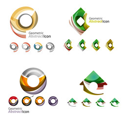 Universal abstract geometric shapes - business emblems