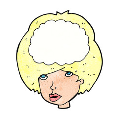 cartoon empty headed woman