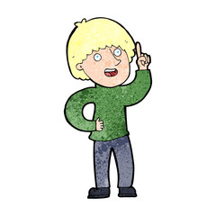 cartoon man with idea