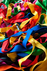 Multi colored lanyards