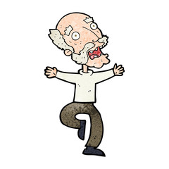 Fototapeta premium cartoon old man having a fright