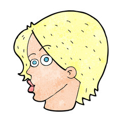 cartoon female face