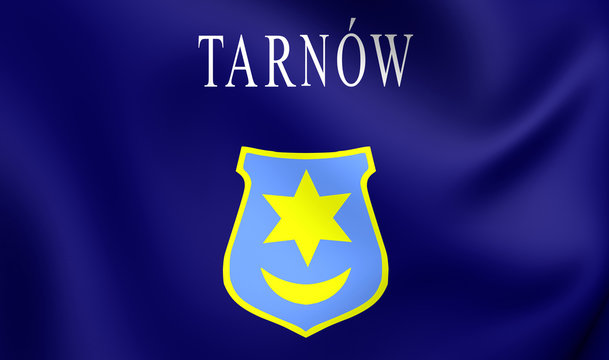 Flag of Tarnow, Poland.