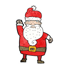 cartoon angry santa claus