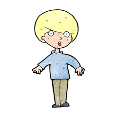 Obraz premium cartoon surprised man