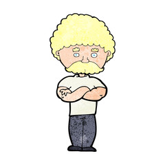 cartoon dad with folded arms