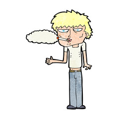 Fototapeta premium cartoon smoker