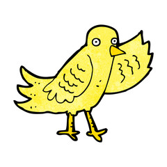 cartoon waving bird