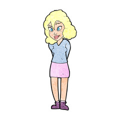 cartoon confused woman