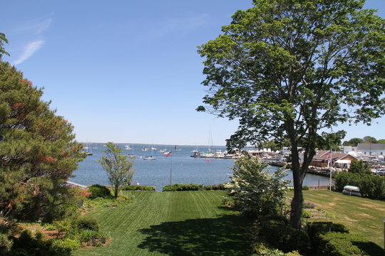 Second Floor View Of Wickford Harbor, Rhode Island.