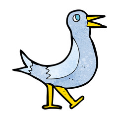 cartoon walking bird