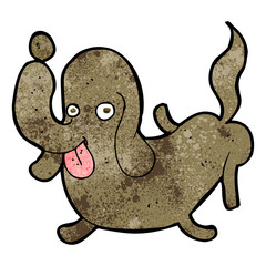 cartoon dog sticking out tongue