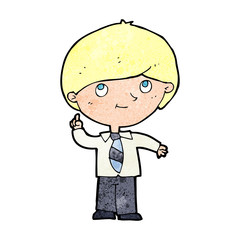 cartoon boy with idea