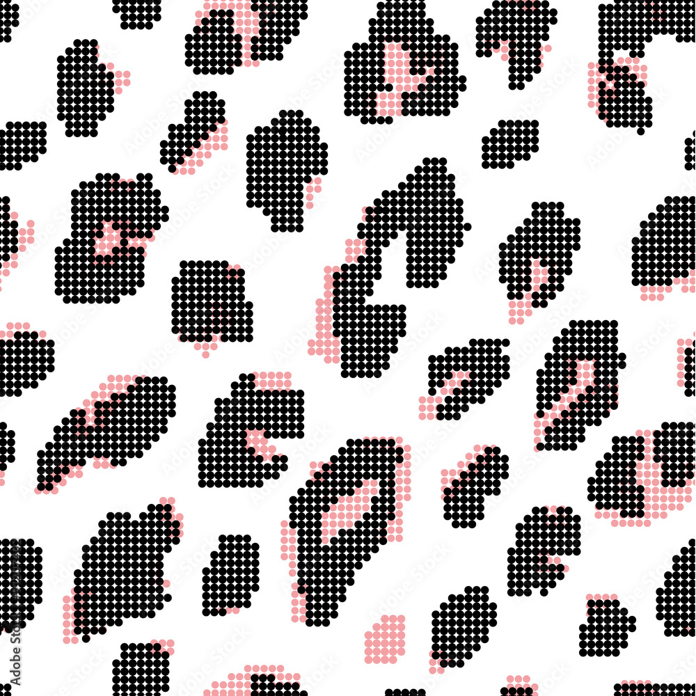 Poster print fur leopard dots pattern.