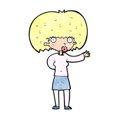 cartoon woman gesturing